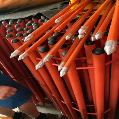 Durchmesser 16 mm FRP-Rotstäbe mit Metallspitze als Anschlagposten öffentlicher Infrastruktur